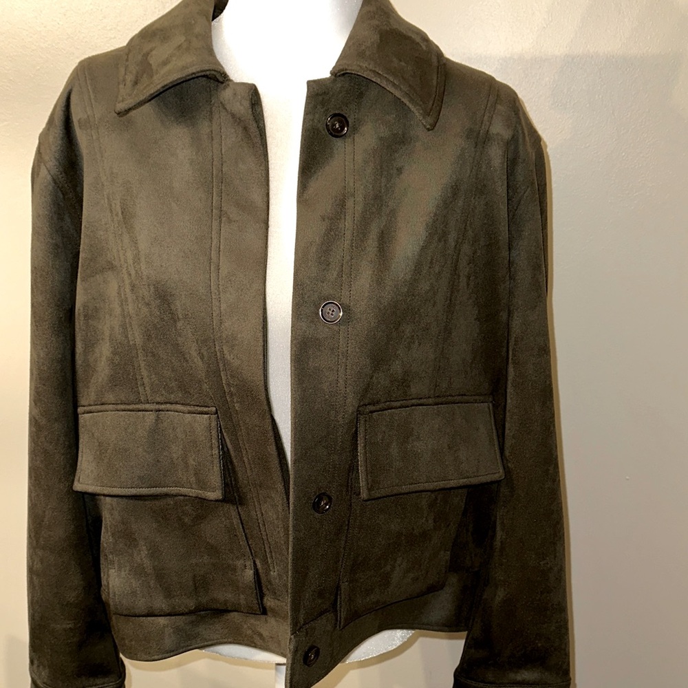 Banana Republic Dark Olive suede Jacket